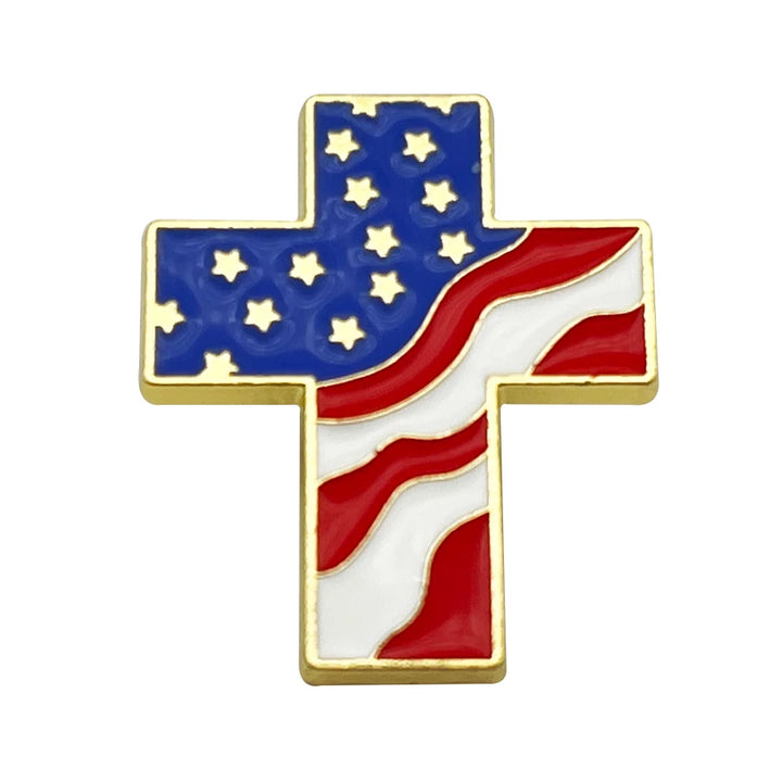 American-flag-cross-badge