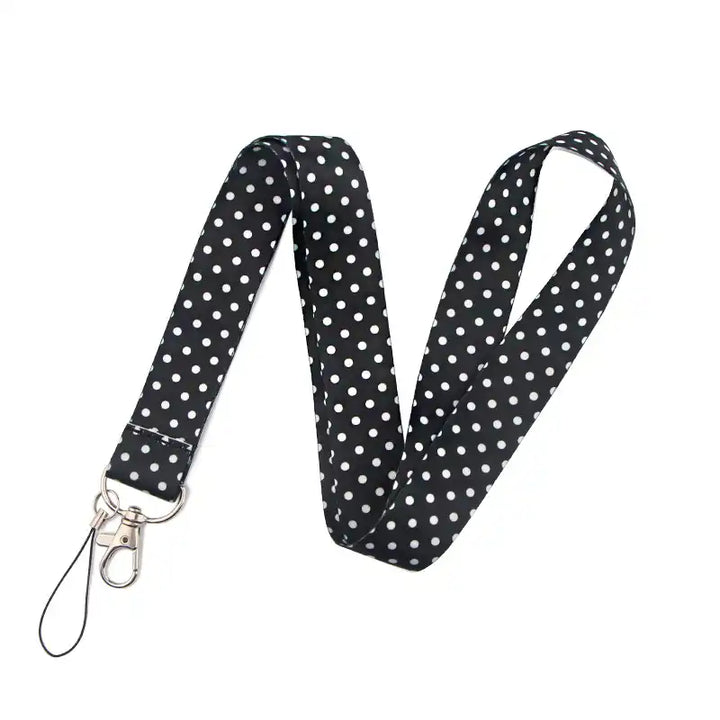 Id-Lanyard-Black-and-White-Spots