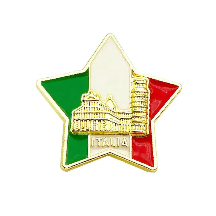 Italian-Pentagram-Flag-Badge
