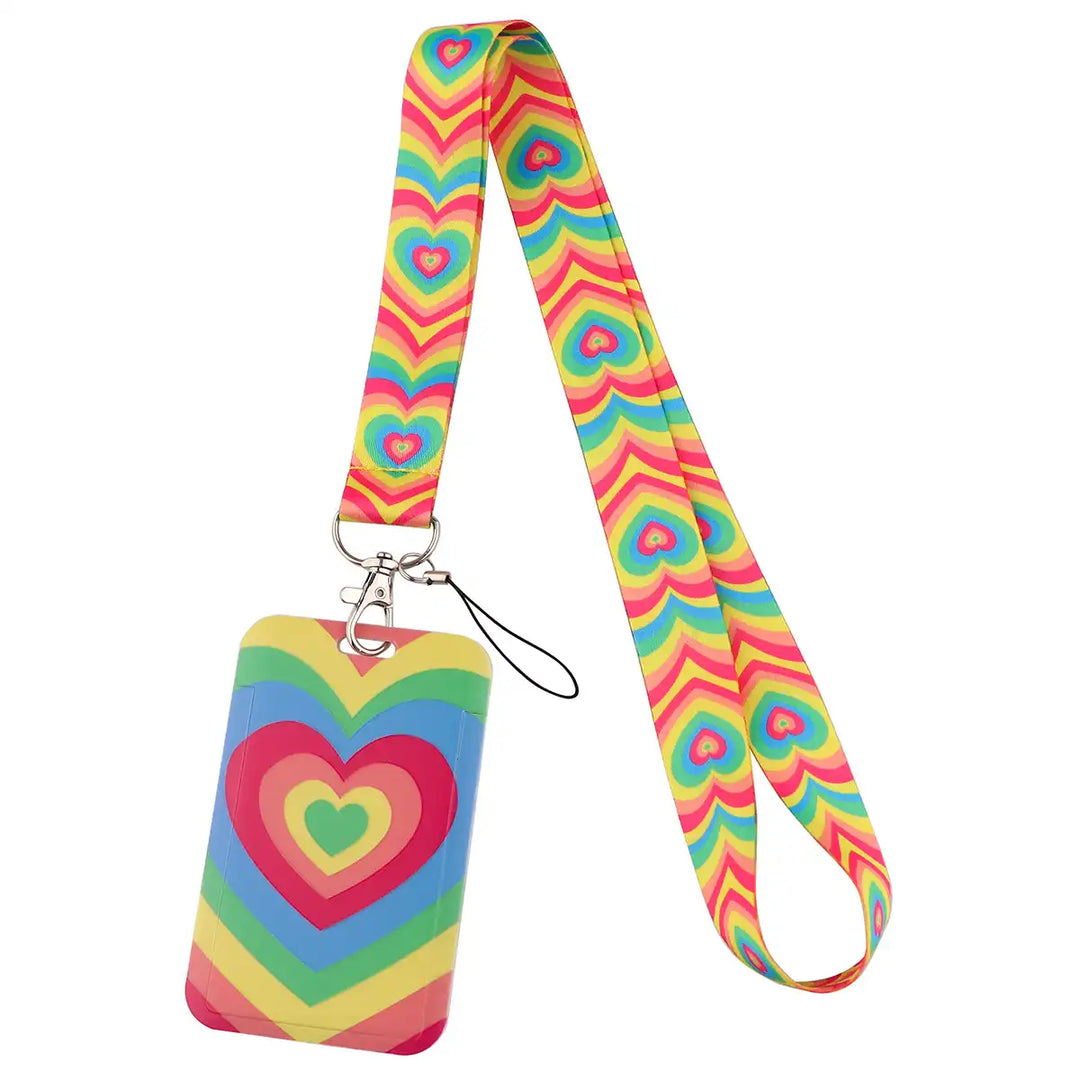 Printed-Lanyards-Rainbow-Colored-Heart
