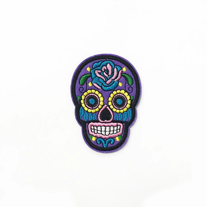 purple-Floral-Skull-Patch