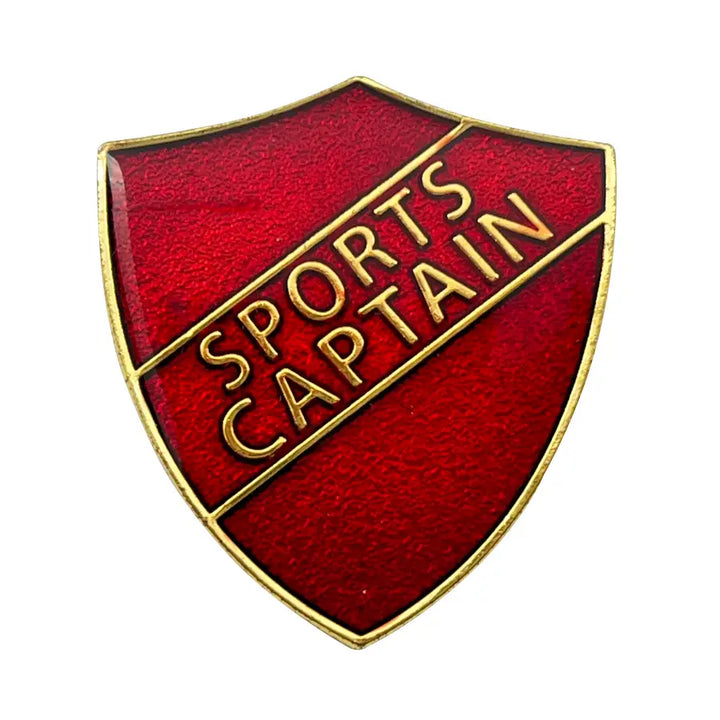 Red-Sports-Captain-Shield-Badge