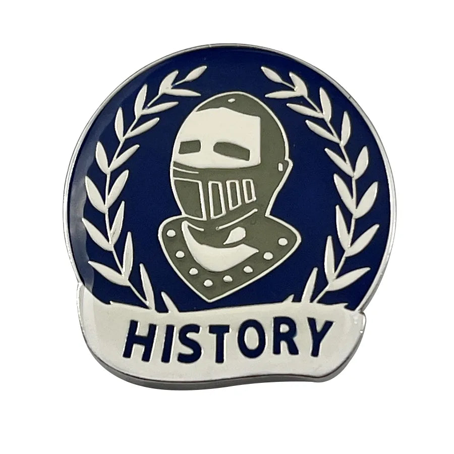 Shiny-Silver-Blue-History-Badge