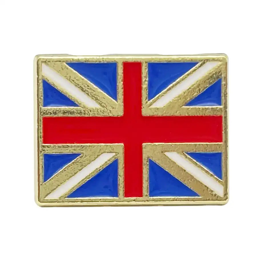  Britain British UK Union Jack Flag ID Card Name Tag Custom Badge  Holder (Black Badge Reel with Spring Pinch Clip) : Office Products