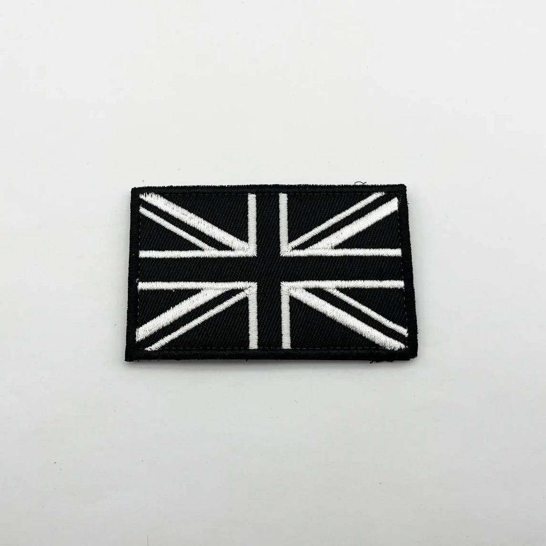 Union-Jack-Flag-Patch-White-on-Black