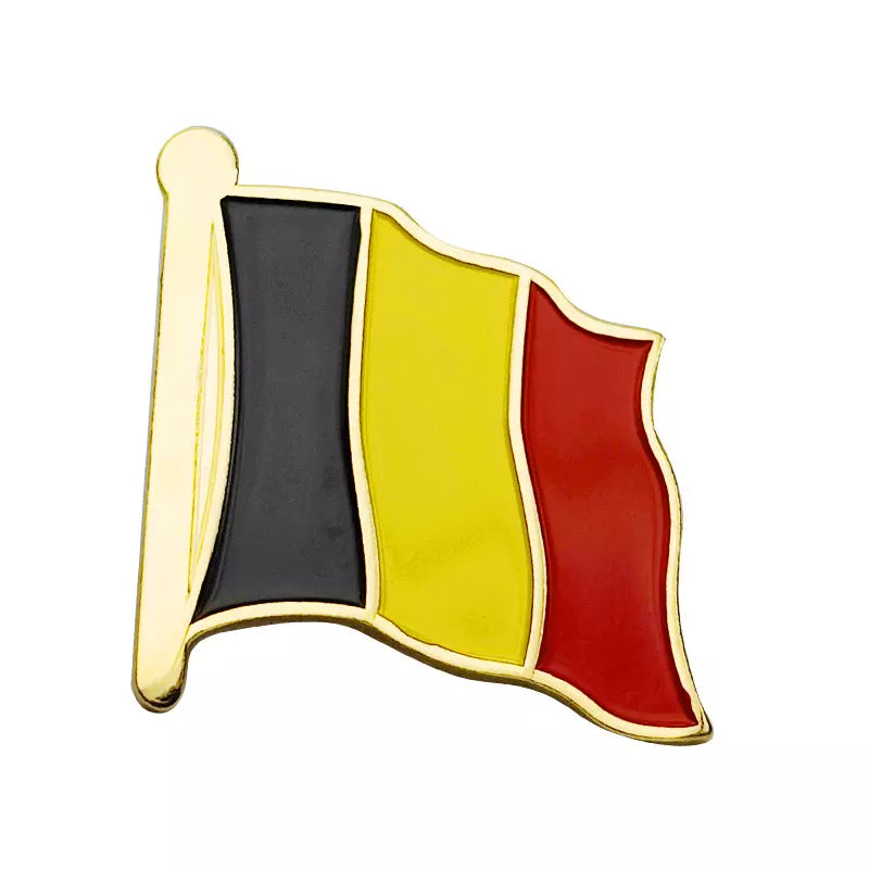 Gold-Belgium-Flag-Badge