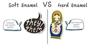 What is the difference between hard and soft enamel pins?