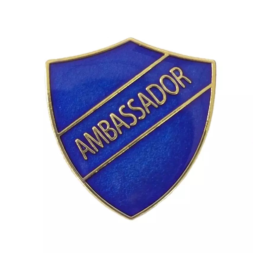 Ambassador Badges Shield Shapes In Various Colors Badges UK Blue.webp