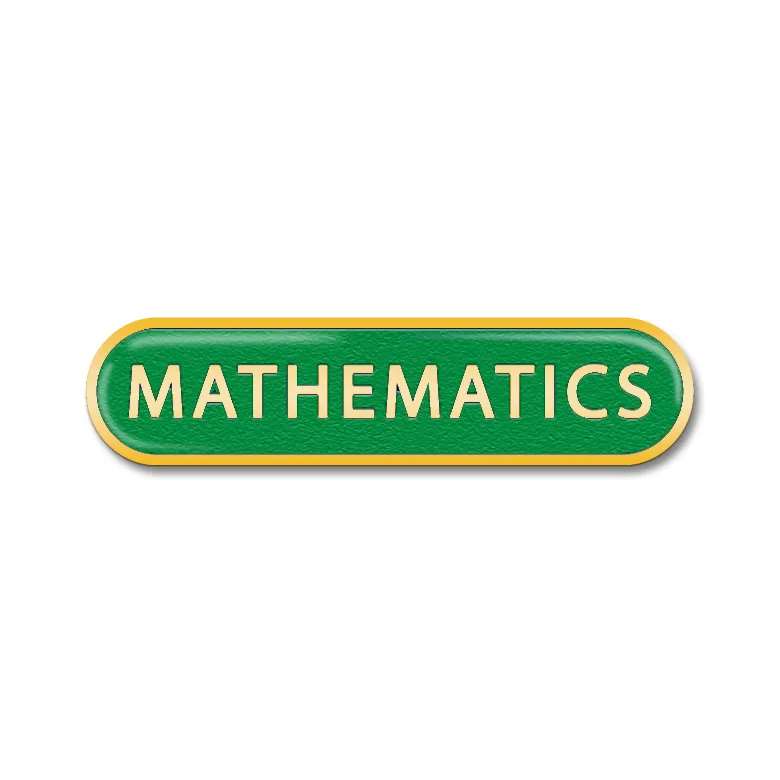 Mathematics Badge [Save 7.5%] | Badges UK