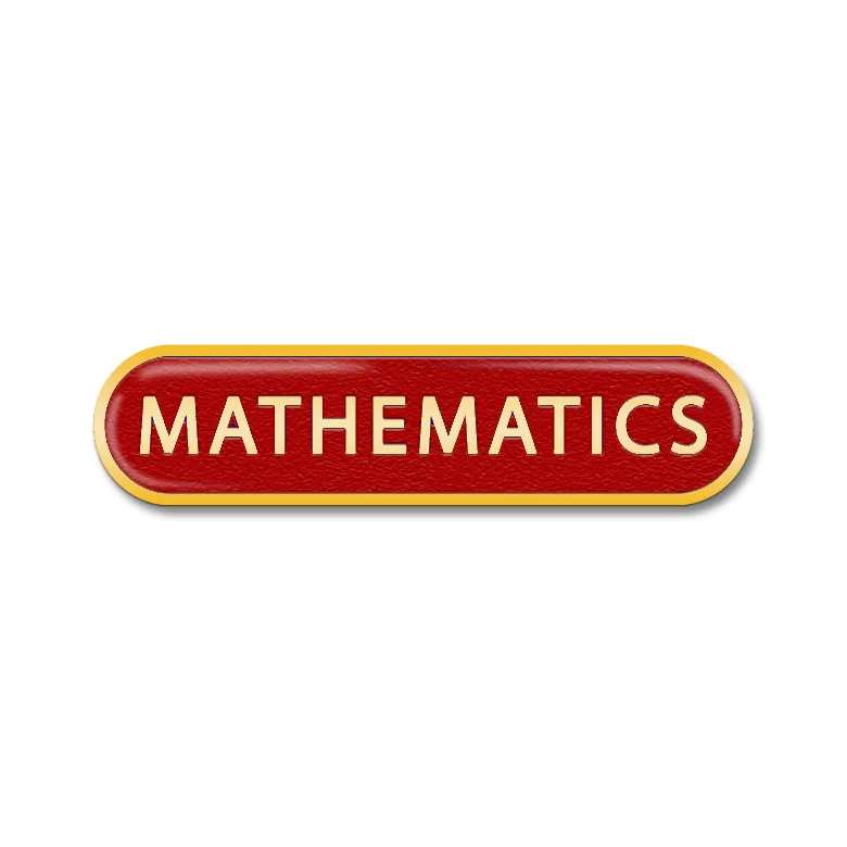 Mathematics Badge [Save 7.5%] | Badges UK